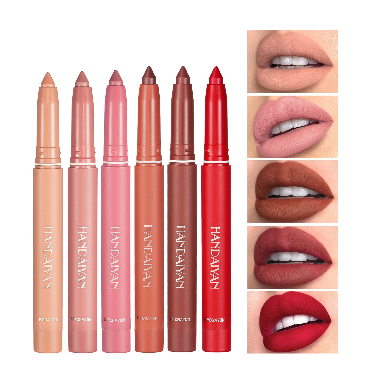 Luxelip Vault™ by Handayan – 12 Matte Nude & Pink Shades for All-Day Perfection