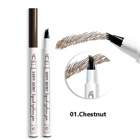 4-Tip Microblading Eyebrow Pen for Flawless, Waterproof Definition