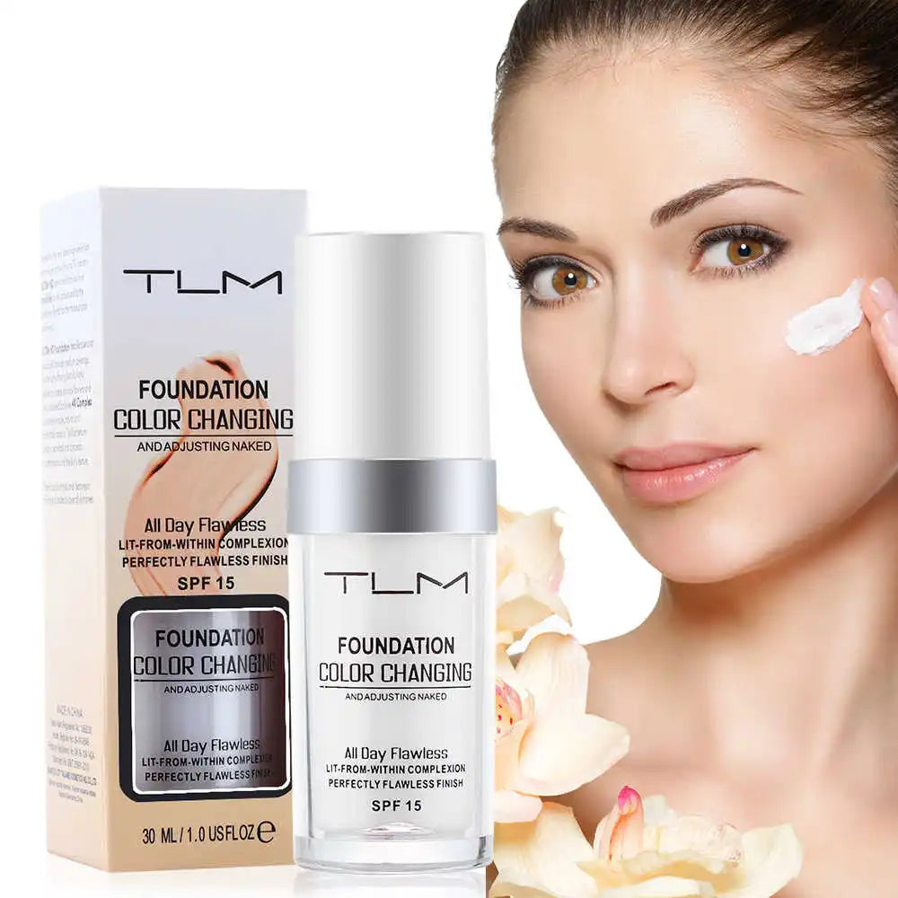 TLM Magic Match Foundation – Color-Changing, Long-Lasting Matte Liquid for Hydrated, Flawless Skin All Day