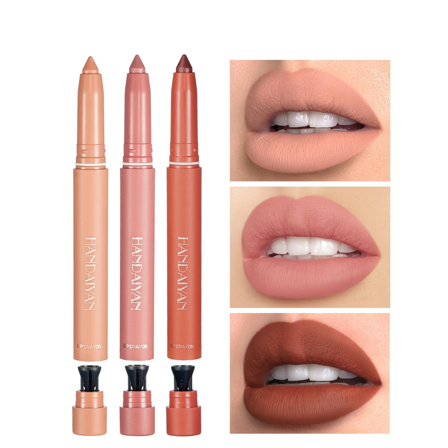 Luxelip Vault™ by Handayan – 12 Matte Nude & Pink Shades for All-Day Perfection
