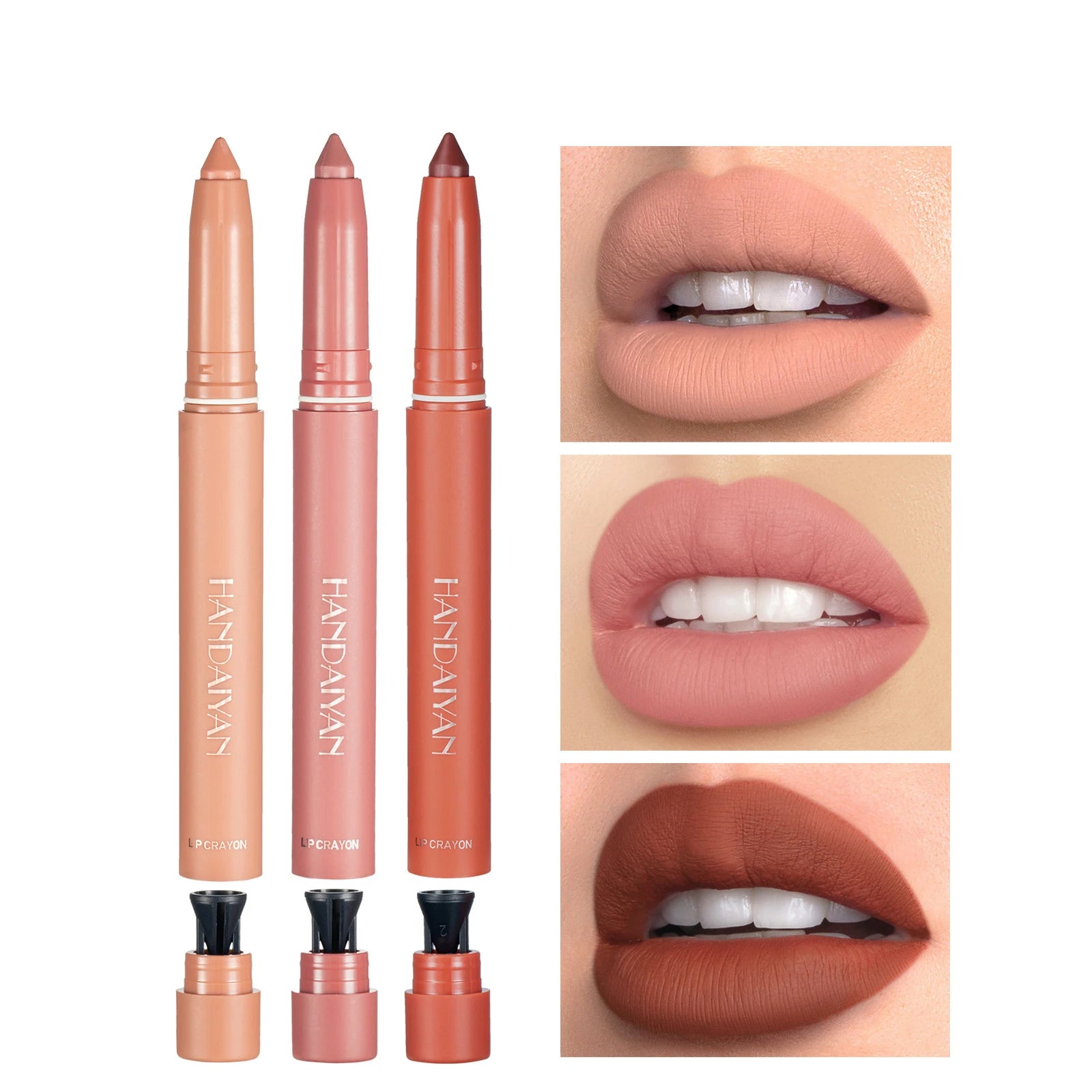 Luxelip Vault™ by Handayan – 12 Matte Nude & Pink Shades for All-Day Perfection