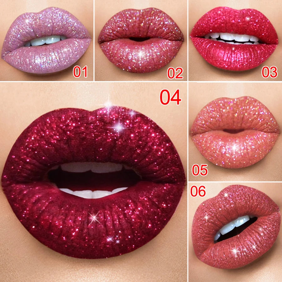 ™ Diamond Shine Lip Gloss – Glitter Liquid Lipstick for Stunning Matte Lips