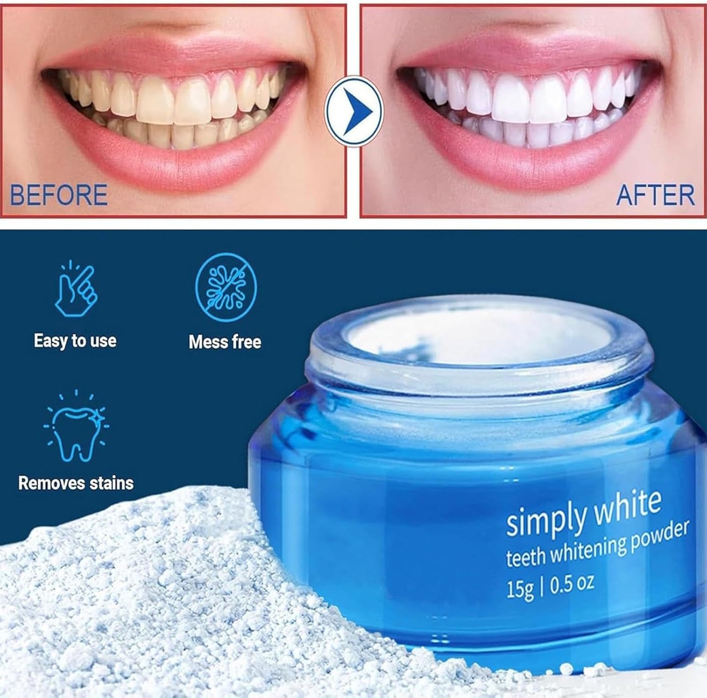 Natural Teeth Whitening Powder for a Radiant Smile